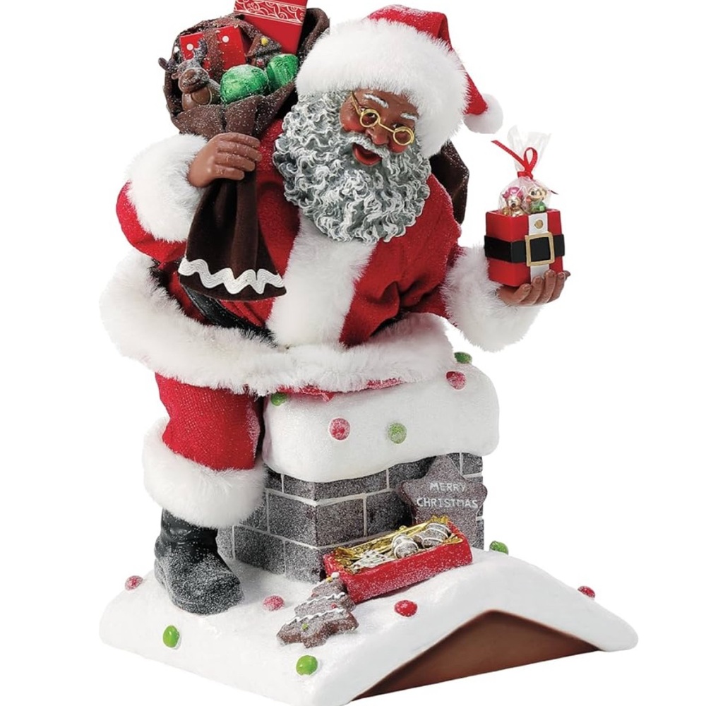 Possible Dreams Black Santa Claus Chimney
